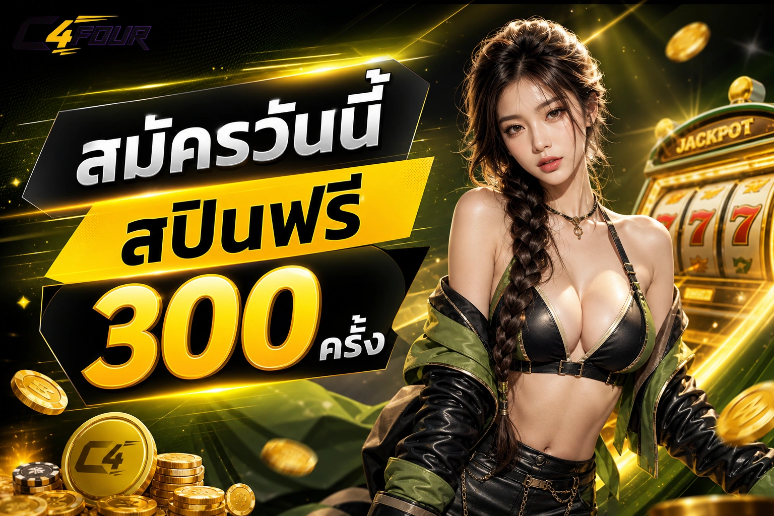 C4FOUR สมัครวันนี้ สปินฟรี 300 ครั้ง